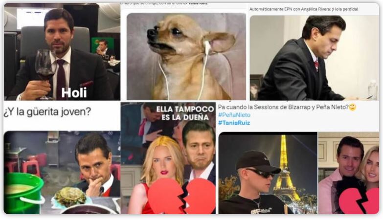 Ruptura entre Peña Nieto y Tania Ruiz causa aparición de memes