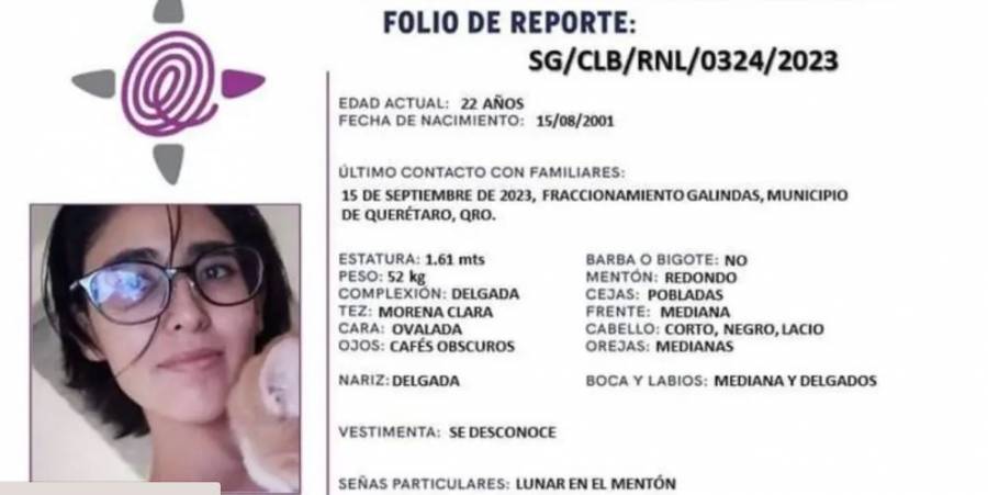 Piden ayudar para encontrar a Alicia Guzmán, desapareció el 15 de septiembre