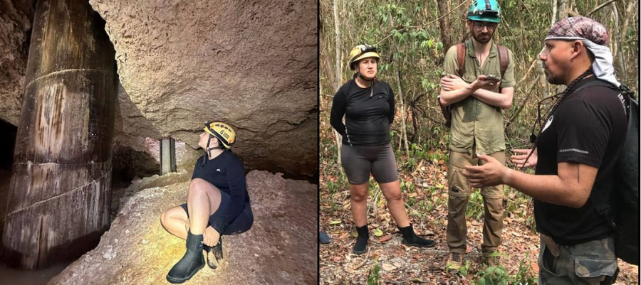 Hija de Xóchitl Gálvez visita cavernas en Tramo 5 Sur del Tren Maya