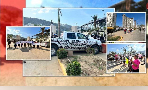 Familiares de desaparecidos por 'Otis' protestan en Acapulco