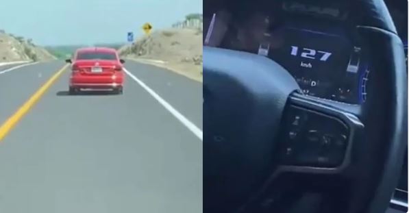 (VÍDEO) Conductor distraído iba a 127 km/h y no se dio cuenta que iba sin una llanta