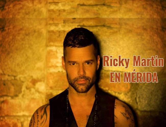 Ricky Martin estará en Mérida; dará concierto en el Monumento a la Patria
