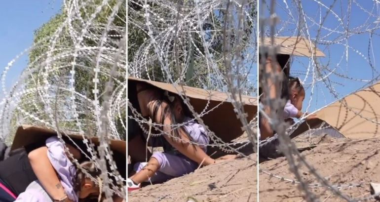 Video muestra cómo venezolanos cruzan frontera México-EU entre alambres de púas