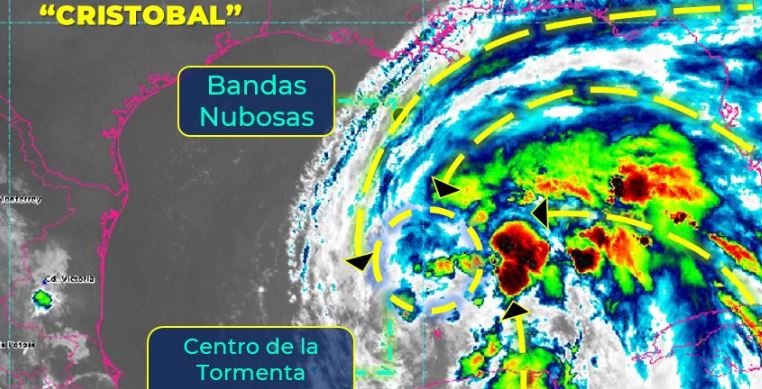 “Cristóbal” mantendrá lluvias torrenciales en el sureste y en la Península de Yucatán