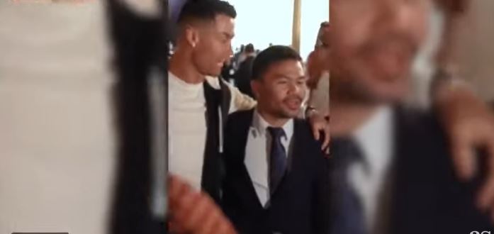 (VÍDEO) Así fue el encuentro de dos colosos: Cristiano Ronaldo y Pacquiao