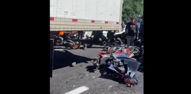 (VÍDEO) Accidente en la México-Cuernavaca con 6 motociclistas muertos y 15 heridos