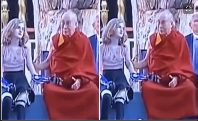 De nuevo el Dalai Lama es captado tocando de manera inapropiada a una joven