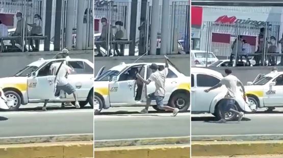 (VÍDEO) Conductor de un “volcho” machetea a taxista en Acapulco
