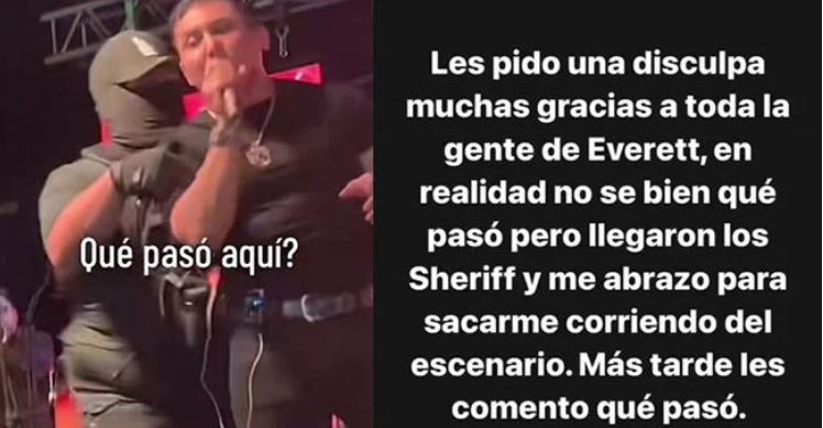 (VÍDEO) Líder de "La Trakalosa" es sacado en pleno concierto por personas armadas ¿Qué pasó?