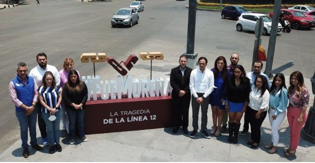 Colocan "antimonumento" en memoria de víctimas de la Línea 12 del Metro