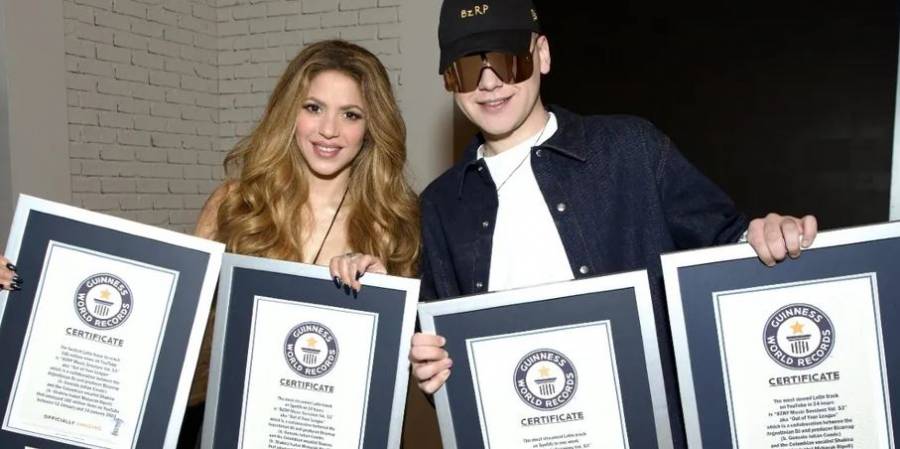 Shakira y Bizarrap obtienen 4 récords Guinness por su sesión musical