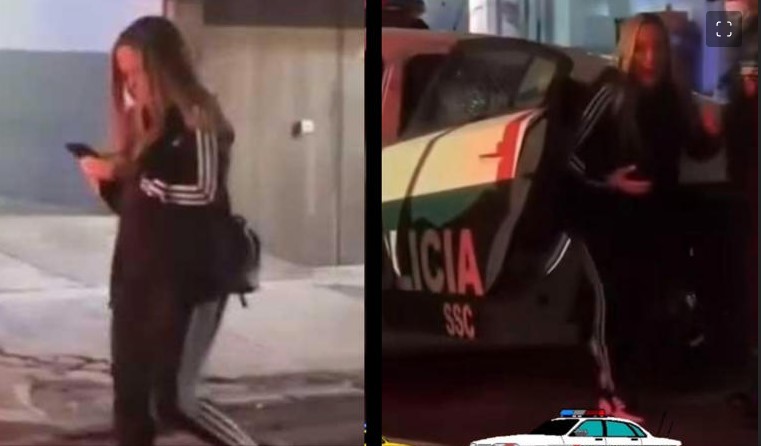 Por usar el celular, mujer se sube a patrulla que pensó era un taxi; la bajan