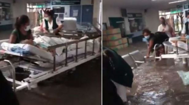 Filtran VÍDEO del IMSS donde murieron 17 pacientes Covid tras inundaciones en Tula