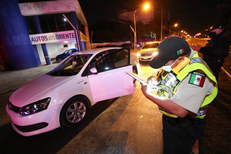 SSP aplicó 60 multas a violadores del "toque de queda" en Yucatán
