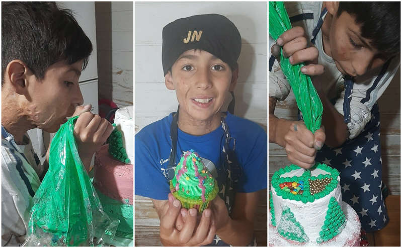 Niño de 10 años hace pasteles para pagar costosa operación en Argentina