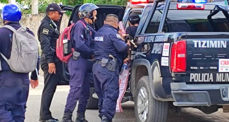 Tizimín: Tres detenidos acusados de robar con violencia una moto