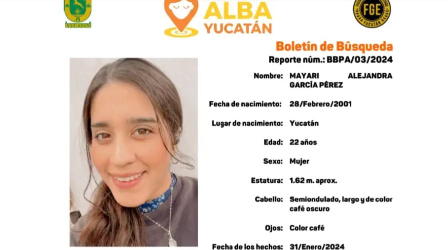 Kanasín: Activan el Protocolo Alba por una joven desaparecida