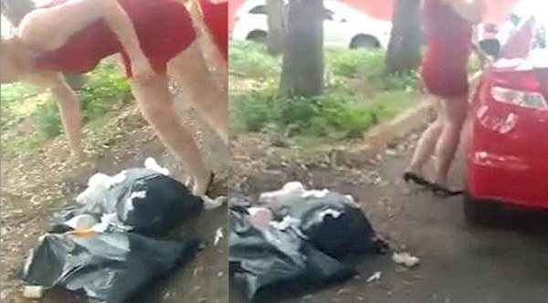 #LadyPuerca: Obligan a mujer a llevarse basura que tiró en parque de Coyoacán