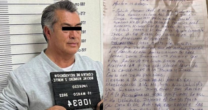 "El Bronco" explica en una carta que fue detenido con engaños: "Yo no huí"