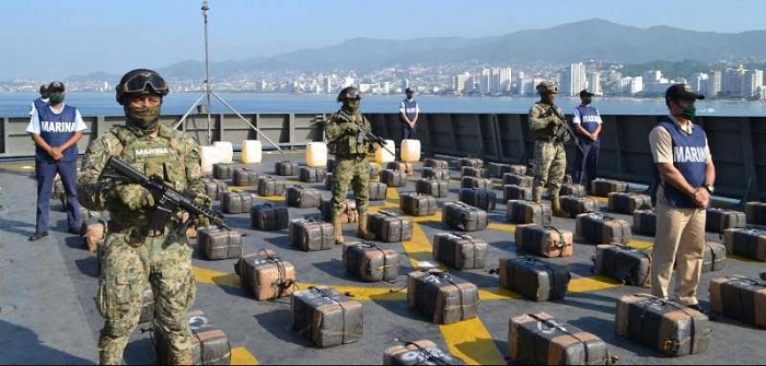 SEMAR decomisa 2.2 ton de cocaína al sureste de Acapulco; el mayor en lo que va de año