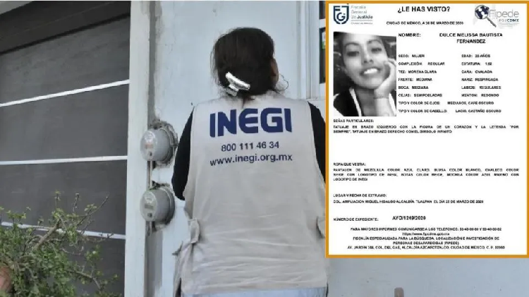 Desaparece joven mujer encuestadora de INEGI en Tlalpan