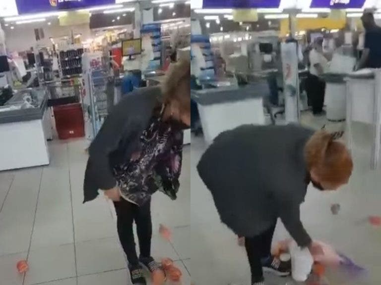 VIDEO: Mujer intenta robar 27 latas de atún y además amenaza con denunciar