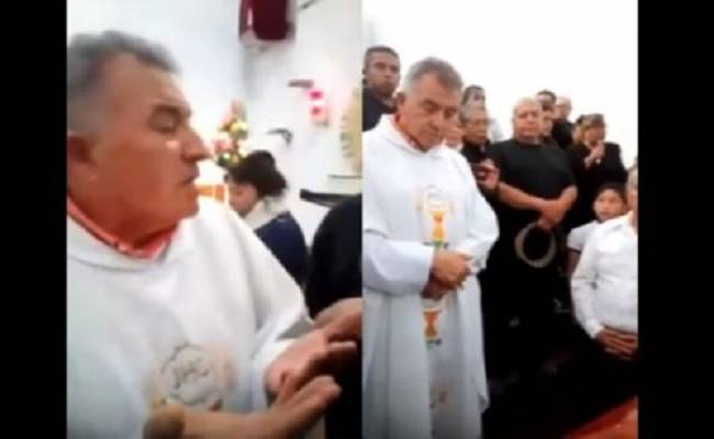 Sacerdote se niega a dar bendición a cuerpo por estar "corrompido"