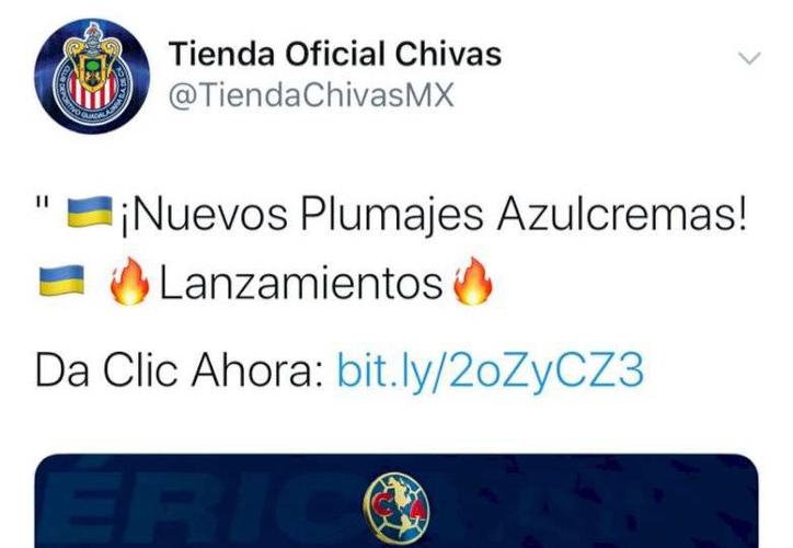 Tienda de Chivas promociona artículos del América