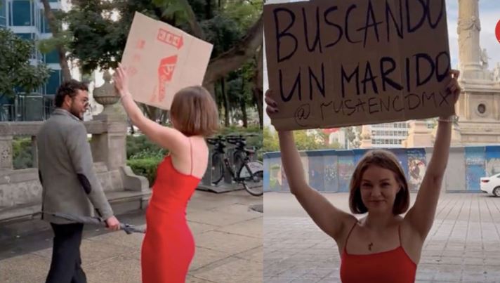 (VÍDEO) Rusa sale a las calles de la Ciudad de México para buscar marido