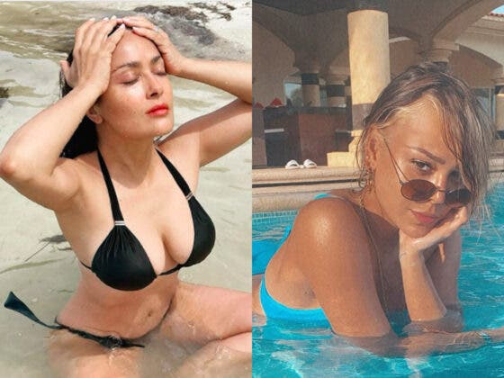 Danna Paola le hace "competencia" a Salma Hayek posando en bikini