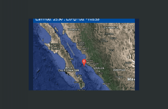 Se registra sismo en Los Mochis, Sinaloa