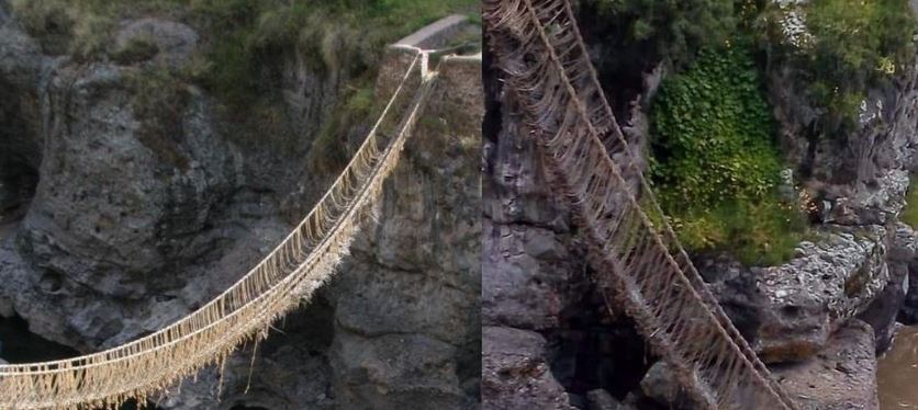 Lluvias derriban al último puente colgante Inca en Perú ¡Tenía 600 años de antigüedad!