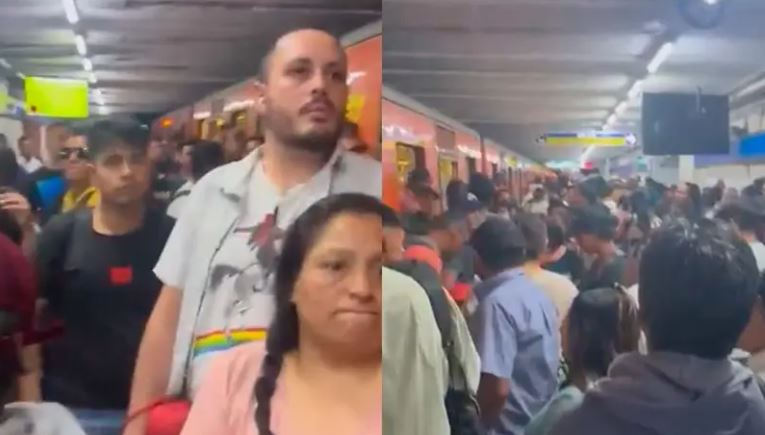 (VÍDEO) CDMX: Caos total en  en la estación Hidalgo del Metro