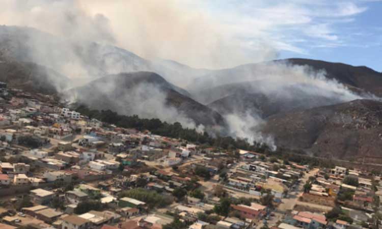 Incendio en Ensenada deja un muerto y 25 casas afectadas