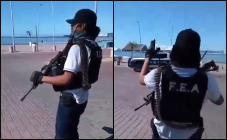 Sinaloa: Investigan video en el que policías responden a saludo de hombre armado