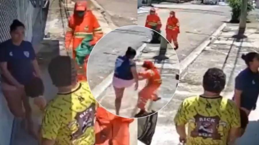 (VÍDEO) Mujer defiende a su esposo e hija de ladrones y se vuelve viral