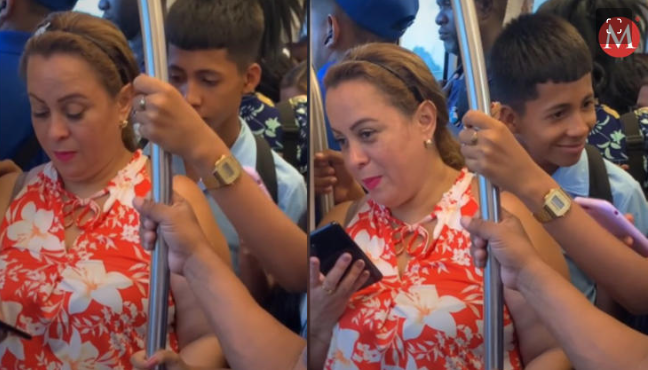 (VÍDEO) Exhiben a joven mientras leía conversación ajena en transporte público