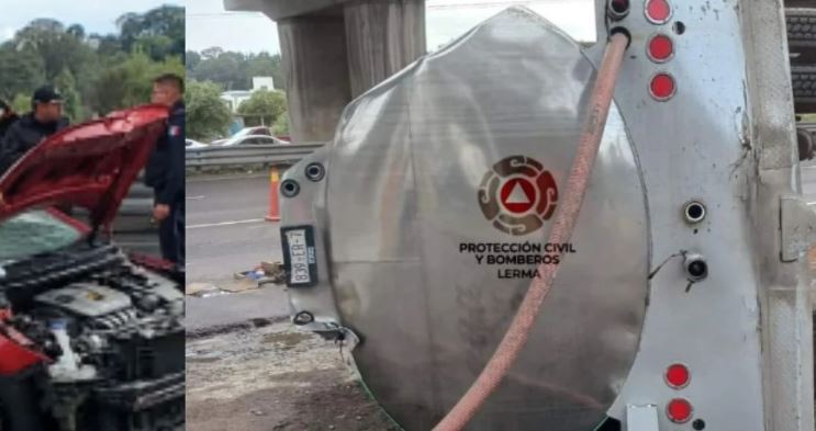Pipa mata a tres tras quedarse sin frenos en la México-Toluca