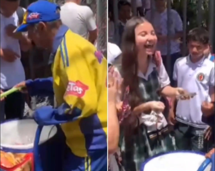 Video: Alumnos se unen para comprar todos los helados a un abuelito