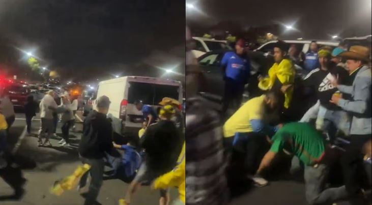 VIDEO: Hinchas de América y Cruz Azul protagonizan batalla campal en EE.UU.