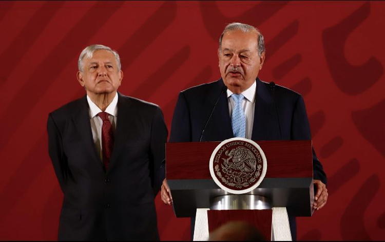 López Obrador agradece a Carlos Slim su voluntad de invertir en México