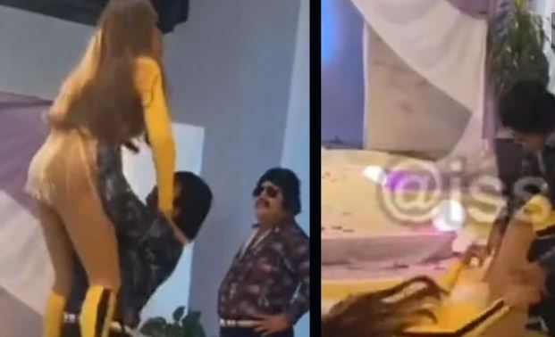 (VIDEO) Lyn May cae en pleno baile, estrella su cabeza en el piso y se cae su peluca