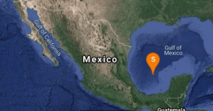 Reportan sismo de 4.5 en el Golfo de México