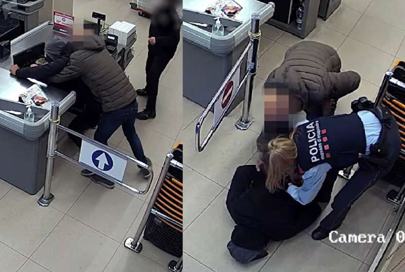 (VÍDEO) Policía fuera de servicio desarma a ladrón que quiso asaltar en  supermercado