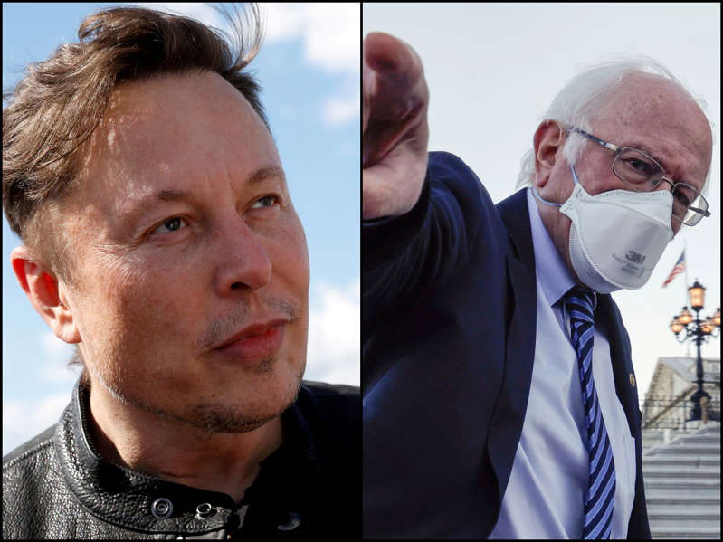 Elon Musk se enfrenta en Twitter a Bernie Sanders por impuestos a ricos