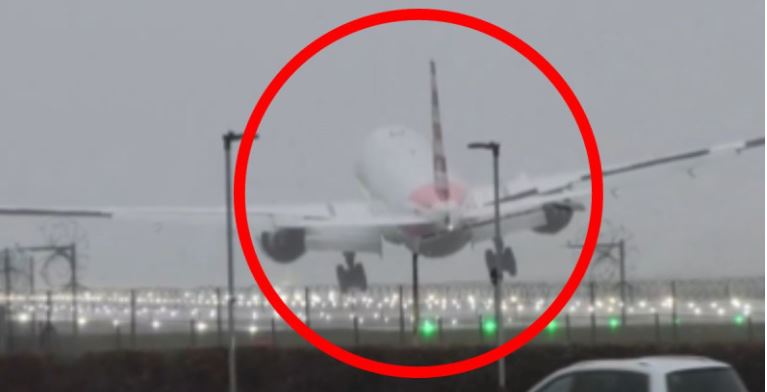 VIDEO: Terrorífico momento en que un avión se balancea al aterrizar en Reino Unido