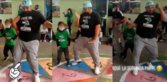 Papá roba atención con geniales pasos de baile en su festejo