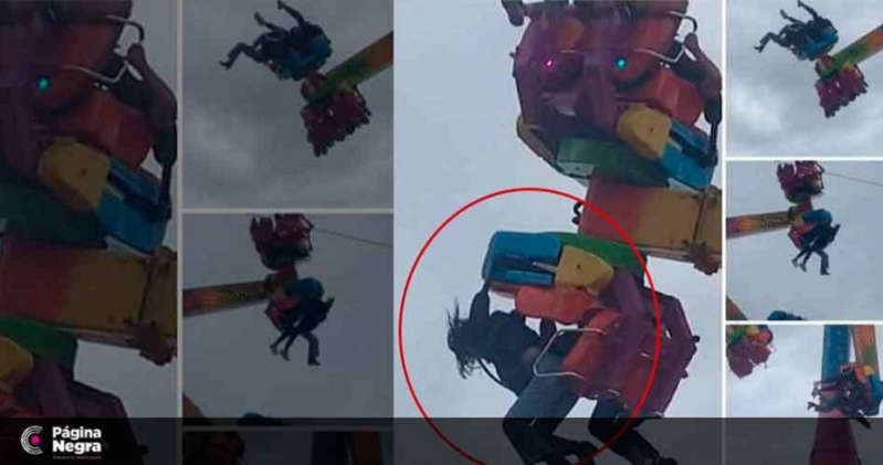 VIDEO: Joven casi sale volando de juego mecánico en feria de Puebla; lo clausuran