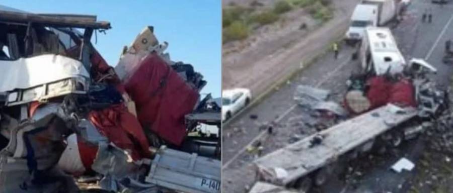 Sonora: Choque entre un autobús y dos tráileres deja 16 muertos