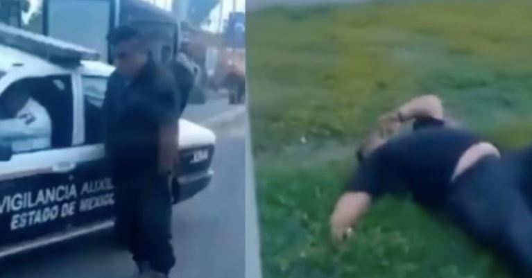 VIDEO: Captan a policía del Edomex presuntamente drogado en Cuautitlán